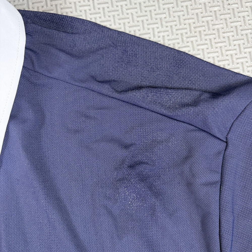 State & Liberty Polo Mesh Shirt Mens 2XL Blue Performance Golf Athletic FLAW - Picture 4 of 12